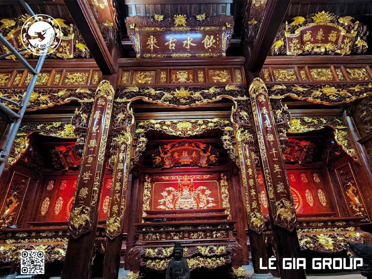 Cách bài trí bàn thờ trên ban thờ trong nhà thờ họ